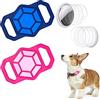 Aukvite Custodia in Silicone per AirTag, Custodia Protettiva di Localizzazione GPS per Cani/Gatti/Animal, Collare Airtag Cane Per il Monitoraggio degli Animali Domestici (Blu+rosa)