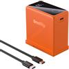 SMALLRIG Batteria 10500 mAh ricaricabile USB-C per Sony NP-F970 F750 F550,per Canon R5 / R6, per Nikon Z8, ricarica rapida PD 36 W, touch screen OLED, alimenta fotocamere, luci LED, Arancione