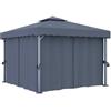 Senza Marca/Generico vidaXL Gazebo con Tende 3x3 cm Antracite Alluminio