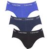 Calvin Klein Uomo Slip all'anca da 3 Pezzi, Blu, S