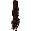 WIG ME UP - Toupet Coda di cavallo Marrone Castagna Ondulati 63 cm Fissaggio con Fascette e Graffette YZF-1094HT-33