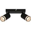 Briloner - Lampada da soffitto, orientabile, lampada da soffitto, lampada, lampada da soggiorno, lampada da camera da letto, lampada da cucina, faretto da soffitto, 20 cm, nero