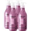 FEI FAN Balsamo LISCI PERFETTI, Balsamo Lisciante, Per Capelli Crespi e Indisciplinati. Con Olio Di Camelia e Advanced Liss Complex, Con Acido Ialuronico 500ml (4 Flaconi)
