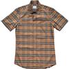 BURBERRY camicia manica a corta in cotone uomo 8020965 archive beige tg.xs