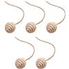 ＡＷＨＡＯ 5X Giocattoli con Palline in Corda di sisal per Gatti, Palline in Corda di per Gatti Fatte a Mano, Giocattoli Teaser per Gatti, 4.5 cm Bianco Marrone
