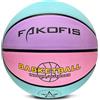 FAKOFIS Palla da Basket,Pallone Basket Taglia 5,Palla da Basket Bambini,Palla Minibasketper Pallone Basket all'aperto e al Chiuso, Basketball Ufficiale per Partite o Allenamento Blu Rosa Viola 3.