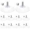 GORGECRAFT 12PCS Targa Ventose Ganci Trasparenti Diametro 52Mm Forti Ventose Portabiceri Bagno Cucina Mensola Accessori con Ferro M6 Dado per Panno Ombra Piatto Acrilico