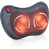Comfier Cuscino Massaggiante con Calore - Massaggiatore Collo e Spalle 3D Shiatsu, Massaggiatore Cervicale Portabile per Collo, Spalle, Schiena, Vita, Sollievo Dolore Muscolare