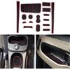 CDEFG Compatibile con Fiat Panda/Panda Cross 2021-2022 2023, Tappetino Antiscivolo Antipolvere Antigraffio Tappetini in Gomma Portabicchieri Auto Panda City Cross Hybrid Accessori (Rosso)