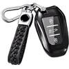 Z.MYUKI 【5 colori】Z.MYUKI Avenger Cover Chiave con Portachiavi per Jeep Avenger 2022-2023 2024 Accessori Originali (Nero)
