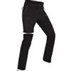 Wespornow Pantaloni da Trekking con Zip da Donna Pantaloni da Trekking Staccabili, Pantaloni da Esterno Traspiranti Funzionali Estivi ad Asciugatura Rapida con 5 Tasche (Nero, S)