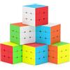 ROXENDA Speed Cube Set magici, set da 6 pezzi 3x3x3 Cubo Magico, facile da girare e giocare, super regalo per bambini (Stickerless)
