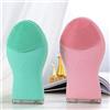 Generico Mini Spazzola per Pulizia del Viso, Cura del Viso in Silicone, Massaggiatore ad Ultrasuoni, per Tutti i Tipi di Pelle, Professionale, Massaggio Anti-Età, Vari Colori, 3 Velocità, Ricarica USB