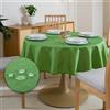 Flowen Tovaglia Antimacchia Rotonda Impermeabile 160cm Φ Diametro Verde Made in Italy Tovaglie Copri Tavolo da Interno Elegante per Occasioni Natale da Tavola Giardino Esterno Poliestere Idrorepellente
