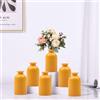 QIANLING Confezione da 6 Piccoli Vasi in Ceramica Gialla - Moderni Bohémien per Fiori Secchi, Decorazioni per la Casa, Centrotavola Sfusi, Mini Vasi da Fiori per Matrimoni