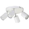 Miratic Faretti Led Soffitto 4 Punti Luce GU10 (lampadine non incluse) (bianco)