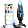 Whigmaleerie 3 IN 1 Vibratore Plug Anale Sex Toy Unisex per Donna e Uomo, Vibratoreper Uomo Plug Analesex con APP, Giocattoli Sessuali Anali Maschili con 9 Modalità di Spinta e Vibrazione Massaggiatore Prostatico