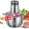 FOHERE Tritatutto da Cucina Elettrico FOHERE 350W Mini Robot da Cucina con 2 Velocità, Ciotola in Acciaio Inox da 2.5L, 4 Lame in Acciaio Inox per carne, Cipolle, Verdure e Pappe