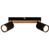 Briloner - Lampada da soffitto, orientabile, attacco GU10, max. 9 W, plafoniera, lampada soggiorno, cucina, faretto da soffitto, illuminazione da soffitto, 25,5 cm, legno nero, 2 Luci
