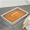 Guardini, Lasagnera con fondo smontabile 18x28 cm, Rivestimento PFAS free, Adatta ad uso intensivo, Alluminio riciclato anodizzato, Argento, Made in Italy, Linea Professional