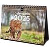 Finocam - Calendario Immagini da tavolo per scrivere 2025 Mese Vista Gennaio 2025 - Dicembre 2025 (12 mesi) Fauna Selvaggia Spagnolo