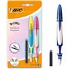 Bic EasyClic - Confezione di 2 penne stilografiche, colori assortiti