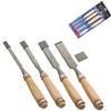 GrecoShop Scalpelli a taglio per legno set 4 pz