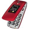 Easyfone Prime-A1 Pro 4G GSM Telefono Cellulare a conchiglia per Anziani, Telefono Cellulare con Tasti Grandi, Funzione SOS, Dual HD IPS Display, Base di ricarica, 1500mAh Batteria (Rosso)