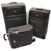 Clacson Set 3 Trolley Semirigido Tessuto Impermeabile 8 ruote con Bagaglio a mano idoneo ryanair (ANTRACITE)