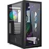 Noua Utopia F15 Nero Case ATX per PC Gaming 0.70MM SPCC Ventola ARGB 120 mm Frontale Vetro con Incisone a Laser & Pannello Laterale in Vetro Temperato (AxPxL: 477x410x210 mm)