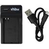 vhbw caricabatterie USB compatibile con Nokia C2, C2-01, E50, E60 batterie di videocamera, reflex - Stazione di ricarica