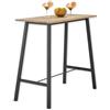 Stella Trading Duke-Tavolino da Bar in Legno massello di Quercia, Moderno con Struttura in Metallo, per Cucina e Sala da Pranzo, Kent, 120 x 104 x 60 cm