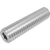 SECCARO Perni filettati con taglio ad anello, M6 x 25 mm, in acciaio inox V2A VA A2, DIN 916/ISO 4029, esagonali, 20 pezzi