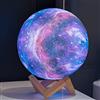ZEYXINH Lampada Luna 3D, 16 Colori Regolabile Lampada Notturna per Bambini, USB Ricaricabile Lampada da Comodino a LED, per Camera da Letto, Cameretta dei Bambini, Soggiorno