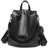 Rullar Donna Ragazze Impermeabile Antifurto Zaini Casual Borse a Zainetto Cuoio PU Zaino Studenti Zaini per Borse da Viaggio a Spalla Borse a Tracolla Backpack Shoulder Bag Nero