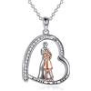YAFEINI Collane a goccia Infinity in argento sterling 925 per donna, collana con ciondolo in zirconi per la festa della mamma, catena per mamma, gioielli per il compleanno, regali per le donne, ragazza, mamma e figlia