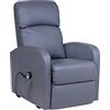 Gremium Poltrona Relax Elettrica Con Sistema Alzapersona, Reclinabile a Letto E Seduta Ergonomica In Tessuto Per Arredo Salotto, Soggiorno e Ufficio