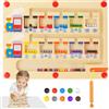Ainiv Labirinto Magnetico Bambini, Magneti per Lavagna Magnetica in Legno, Numeri Colore Giocattoli Montessori per Bambini, Educativi Giocattoli Regalo per Ragazzi Ragazze 3 4 5 6 7 Anni (Treno)