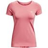 Under Armour Women's HeatGear Armour Short-Sleeve T-Shirt , Pink Clay (663)/Metallic Silver, Medium