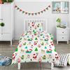Bloomsbury Mill - Copripiumino Letto Natalizio - Paesaggio Invernale - Lenzuola Letto Singolo Natale - Set di biancheria da letto per bambini - Copripiumino 135 cm x 200 cm e Federe (Singolo)