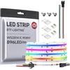BTF-LIGHTING FCOB SPI WS2814 IC RGBNW(4000K) flessibile ad alta densità Striscia LED RGBW nastro LED 5M 896LEDs/m DC24V bianco PCB IP30 colore di inseguimento (senza controller e alimentazione)