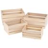 Ideen mit Herz Scatole piccole in legno, rettangolari, diverse dimensioni, 4 pezzi