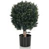 HJH Office Pianta artificiale BUXUS Pianta artificiale decorativa 65 cm, albero artificiale di facile manutenzione, per interni ed esterni, bosso verde 871055