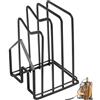 SZZHIYONG Porta Padelle Salvaspazio Multifunzione, Organizzatore da Cucina per Taglieri/Coperchi/Pentole, Rastrelliera Integrata per Piano di Lavoro, Sistema di Archiviazione Compatto Nero