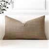 Artscope 1 Pezzi Federe per Cuscini in Finto Lino Minimalista Copricuscini Decorativo per Domestica Soggiorno Camera da Letto Divano 40x60cm, Marrone