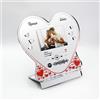 PV Grafik Targa Cuore Spotify Personalizzata con foto, Regalo San Valentino Personalizzato, Regalo Fidanzata, Regalo Fidanzato, Targa Cuore in plexiglass 16x15 cm, scatola e shopper incluso., (Argento Specchio)