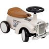 Baroni Toys Macchina Ride-On Vintage per Bambini dai 12 ai 36 Mesi, Baby Car con Clacson ad Aria, Vano Portaoggetti, Manubrio Sterzante e Ruote Stabili per Imparare a Camminare, 25x59x35 cm, Bianco