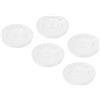 PATIKIL 75mm OD Fissa Tipo Foro Tappi, 5pz Post Tubo Foro Fissaggio Coperchio Tubo Estremità Tappo per Tubatura Protezione, Bianco