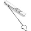 STERLL Fermacravatte Da Uomo In Argento 925 Con Tre Righe E Pendaglio Con Catena