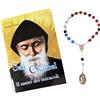 OVUNQUE PROTEGGIMI Rosario di San Charbel Con Madonna Miracolosa, Artigianale in Grani Colorati Con Opuscolo e Preghiera